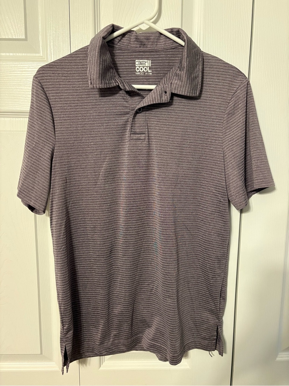 32 Degrees Men's Lavender Striped Polo